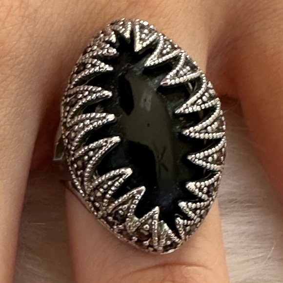 925 Sterling Silver Jewelry - Elegant 925 sterling Silver ÓNIX Ring